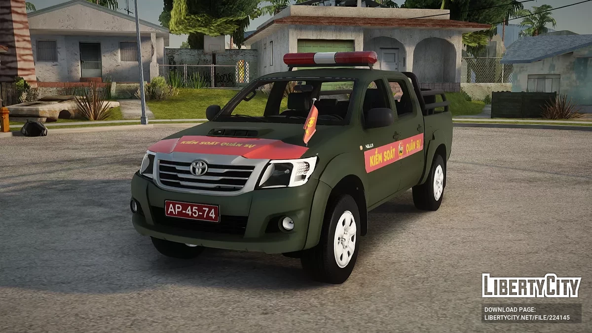 Toyota Hilux Vietnam Military Control Pickup Truck / GTA San Andreas