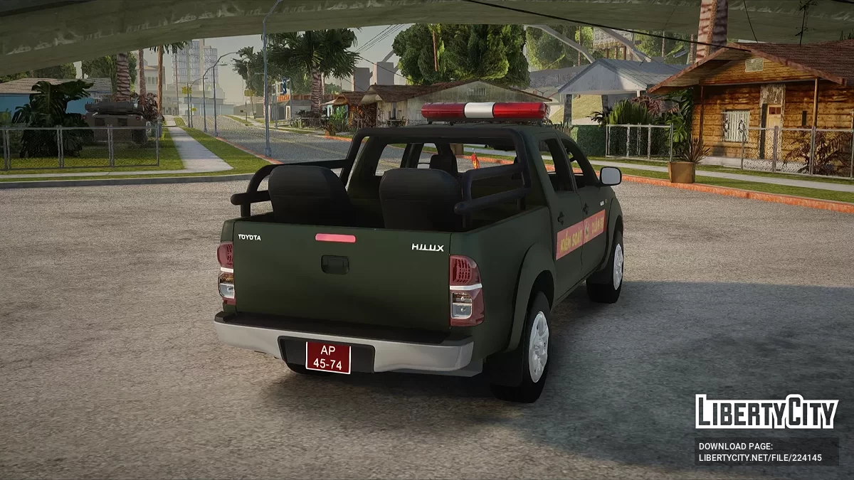 Toyota Hilux Vietnam Military Control Pickup Truck / GTA San Andreas