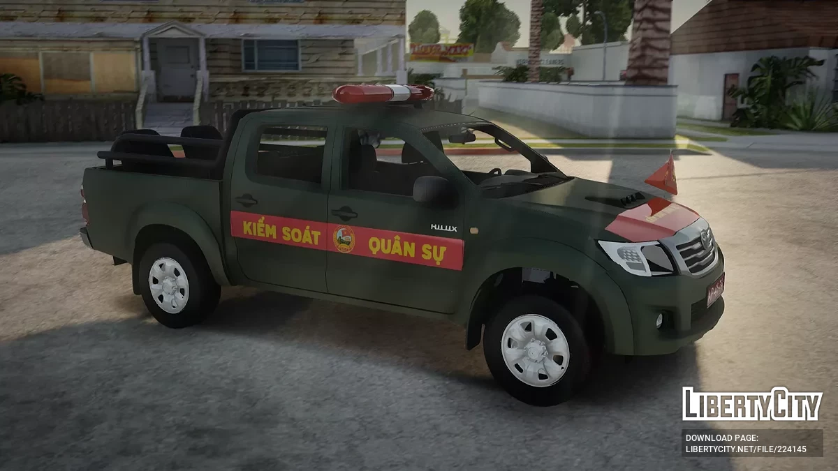 Toyota Hilux Vietnam Military Control Pickup Truck / GTA San Andreas