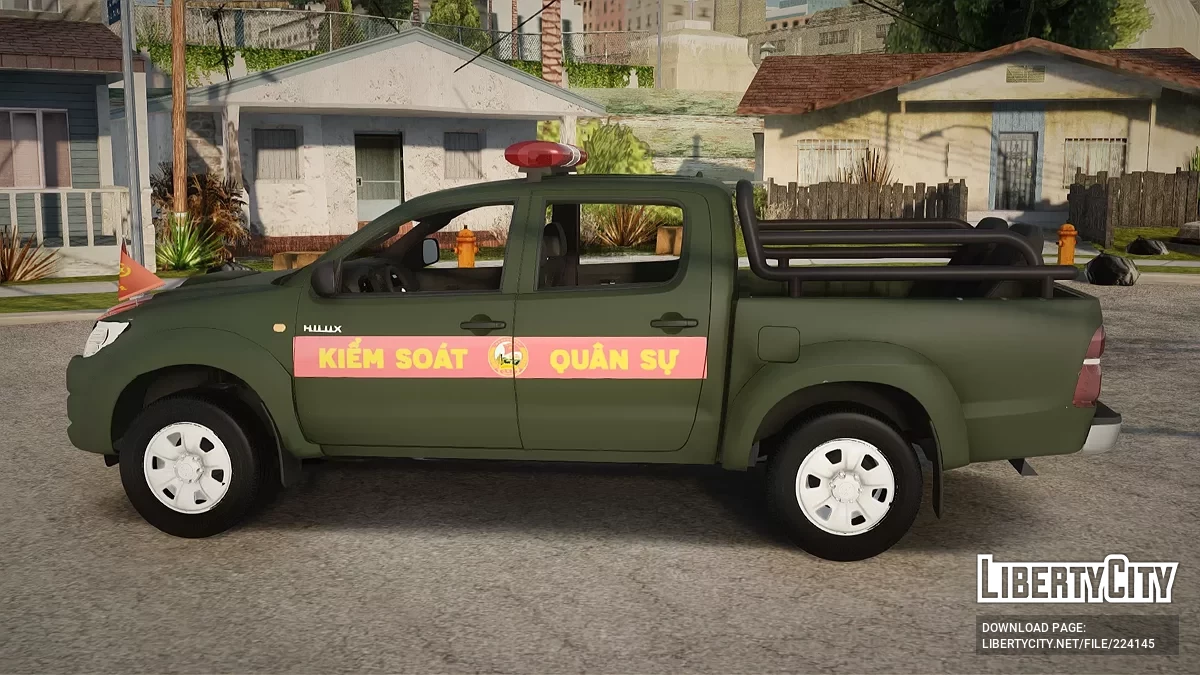 Toyota Hilux Vietnam Military Control Pickup Truck / GTA San Andreas