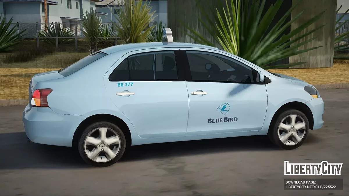 Toyota Vios 2008 Taxi Blue Bird / GTA San Andreas
