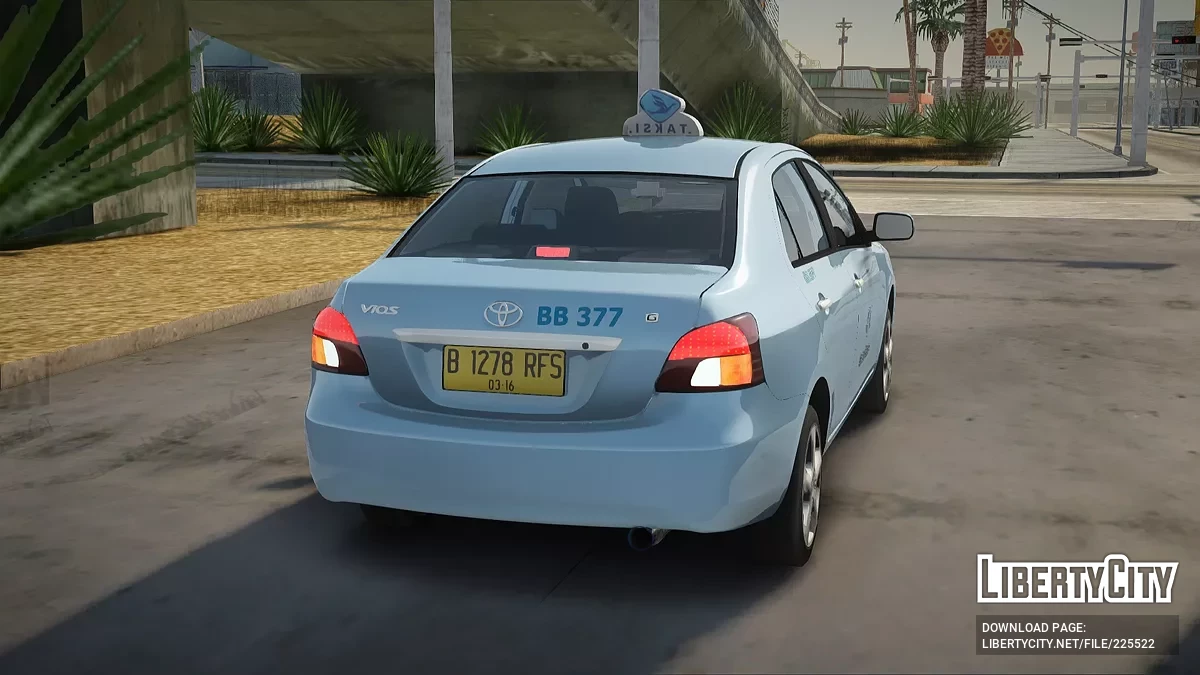 Toyota Vios 2008 Taxi Blue Bird / GTA San Andreas