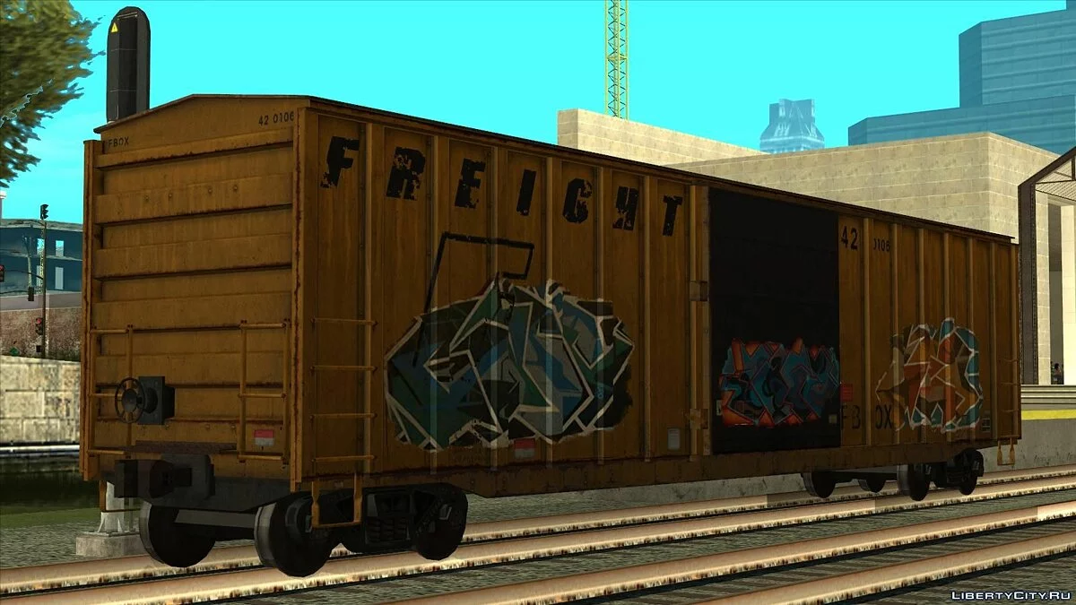 Крытые вагоны из GTA V (пак из объектов) / GTA San Andreas