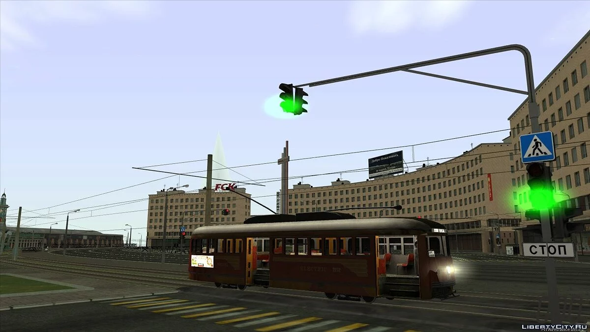 Трамвай PCC из игры L.A. Noire / GTA San Andreas