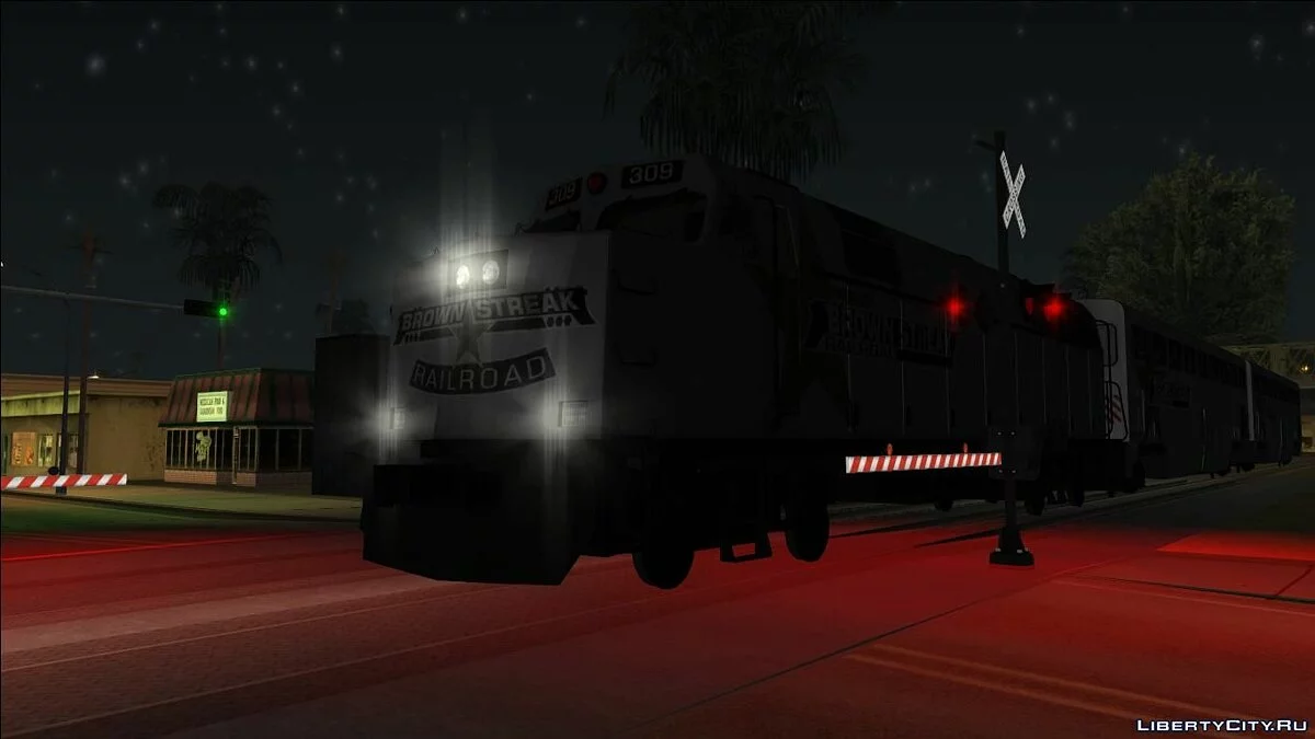 HD поезд Brown Streak v1.8.1 / GTA San Andreas