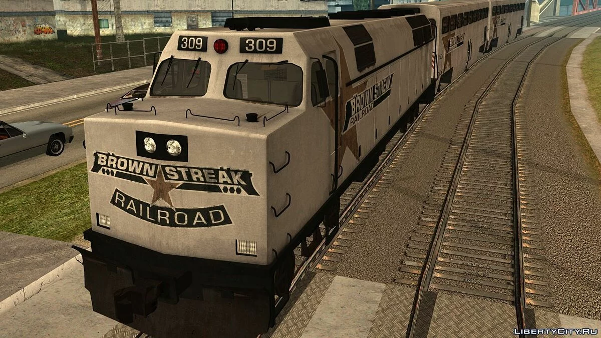 HD поезд Brown Streak v1.8.1 / GTA San Andreas