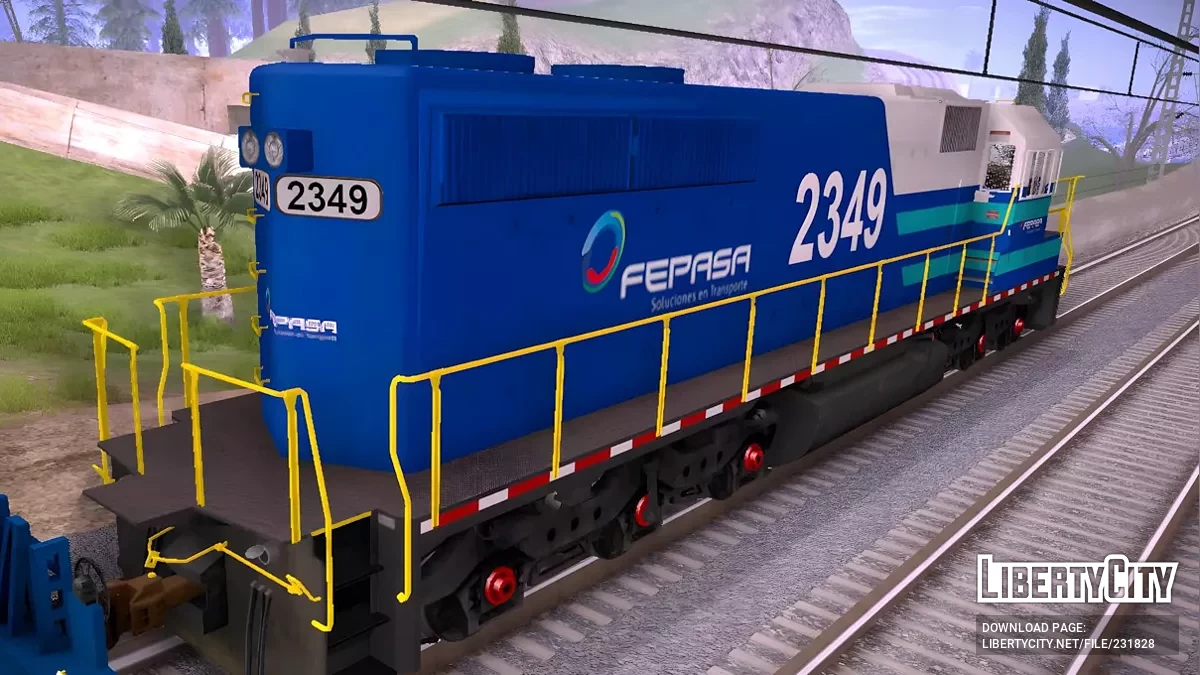 Локомотив EMD SD39. Платформа. FEPASA / GTA San Andreas