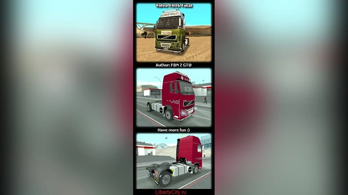 Volvo_fh16_Globetrotter / GTA San Andreas