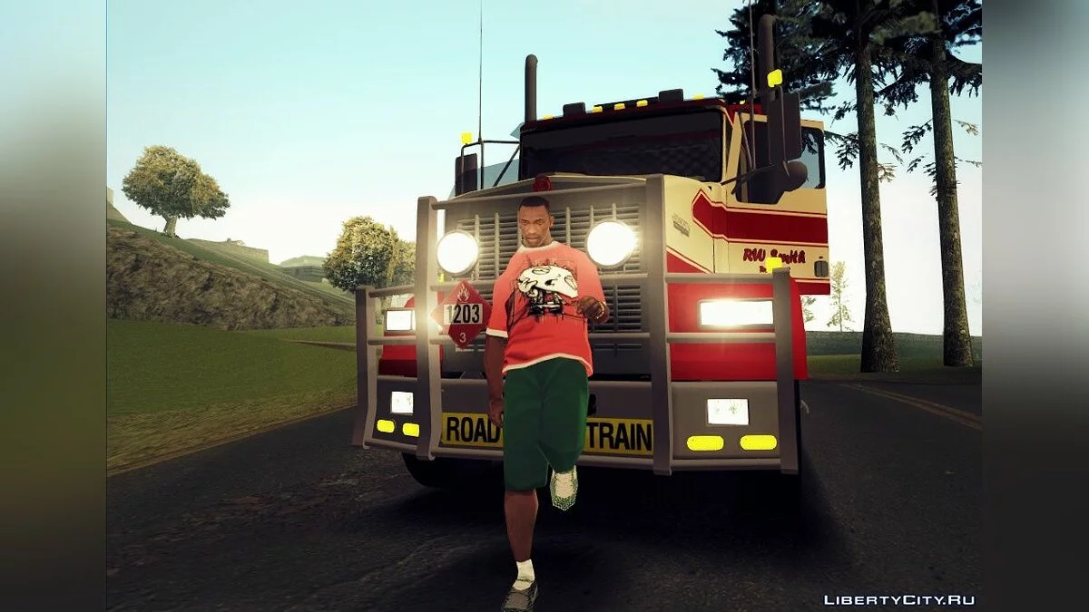 Kenworth Road Train T800 + Cement Mixer Trailer / GTA San Andreas