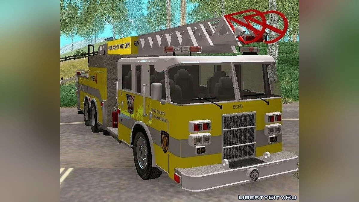 Pierce Arrow XT BCFD Tower Ladder 4 / GTA San Andreas