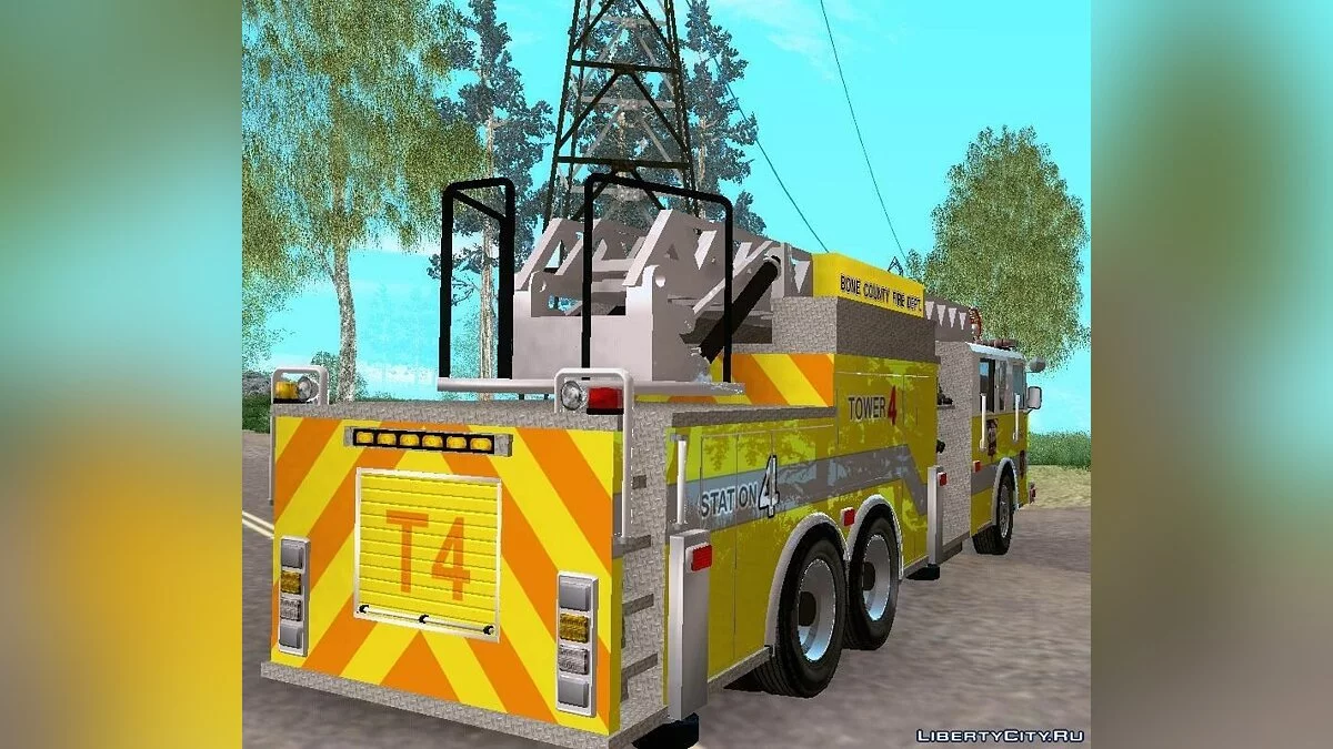 Pierce Arrow XT BCFD Tower Ladder 4 / GTA San Andreas
