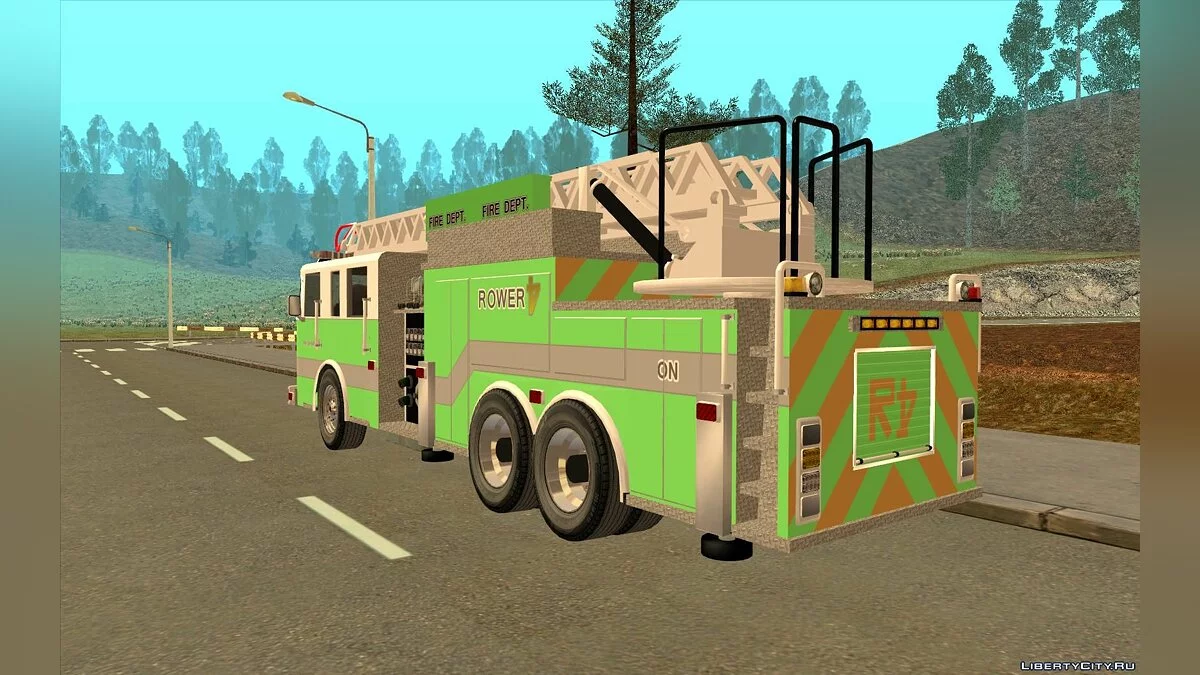 Pierce Arrow XT FD Rower Ladder Green / GTA San Andreas