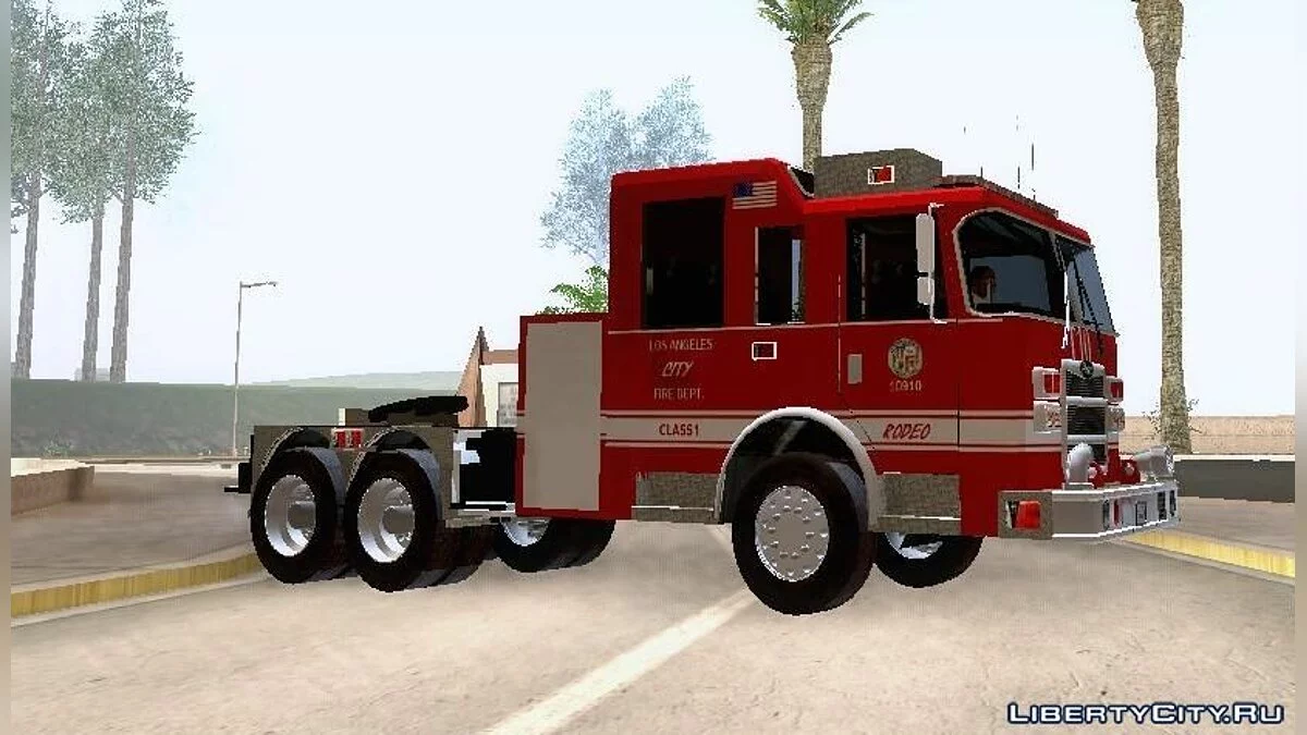 Pierce Arrow XT LAFD Tiller Ladder Truck 10 / GTA San Andreas