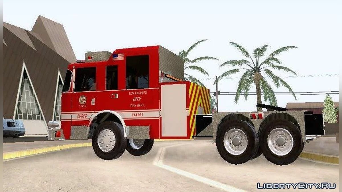 Pierce Arrow XT LAFD Tiller Ladder Truck 10 / GTA San Andreas