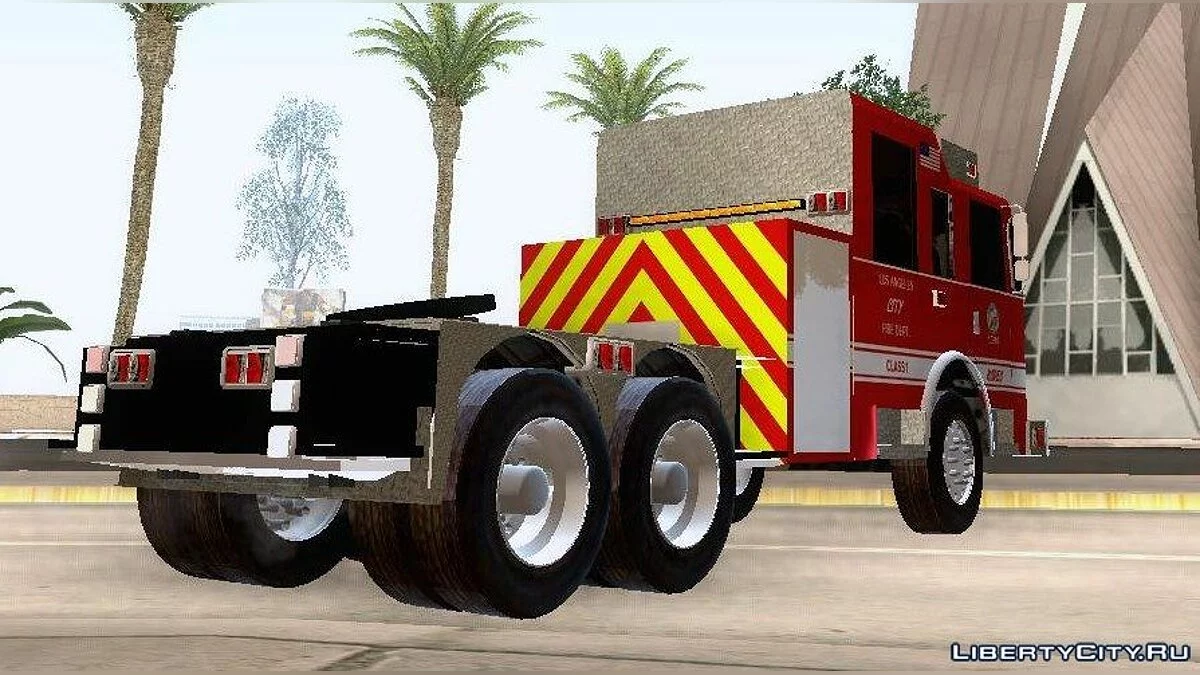 Pierce Arrow XT LAFD Tiller Ladder Truck 10 / GTA San Andreas