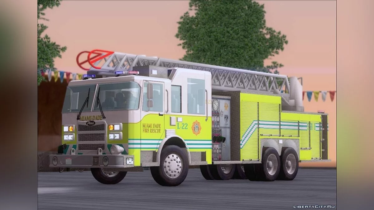 Pierce Arrow XT Miami Dade Fire Department Ladder 22 / GTA San Andreas