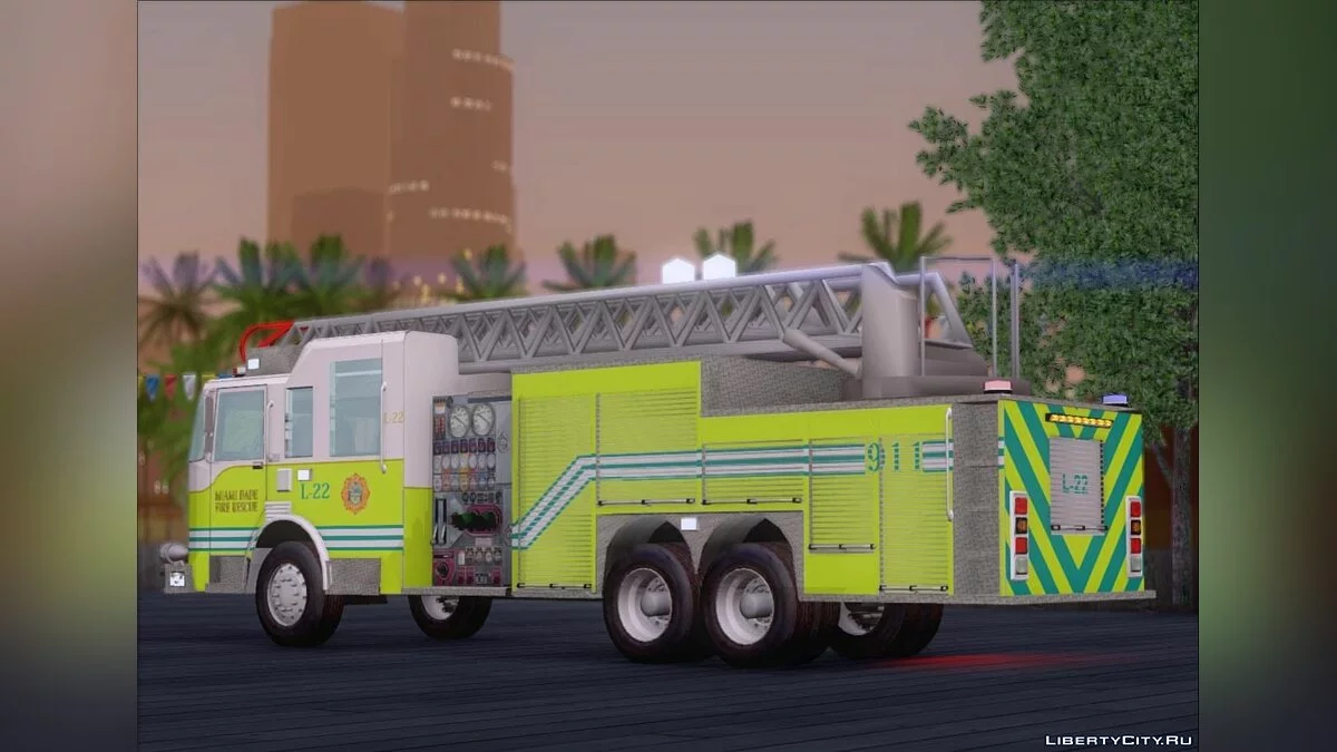 Pierce Arrow XT Miami Dade Fire Department Ladder 22 / GTA San Andreas