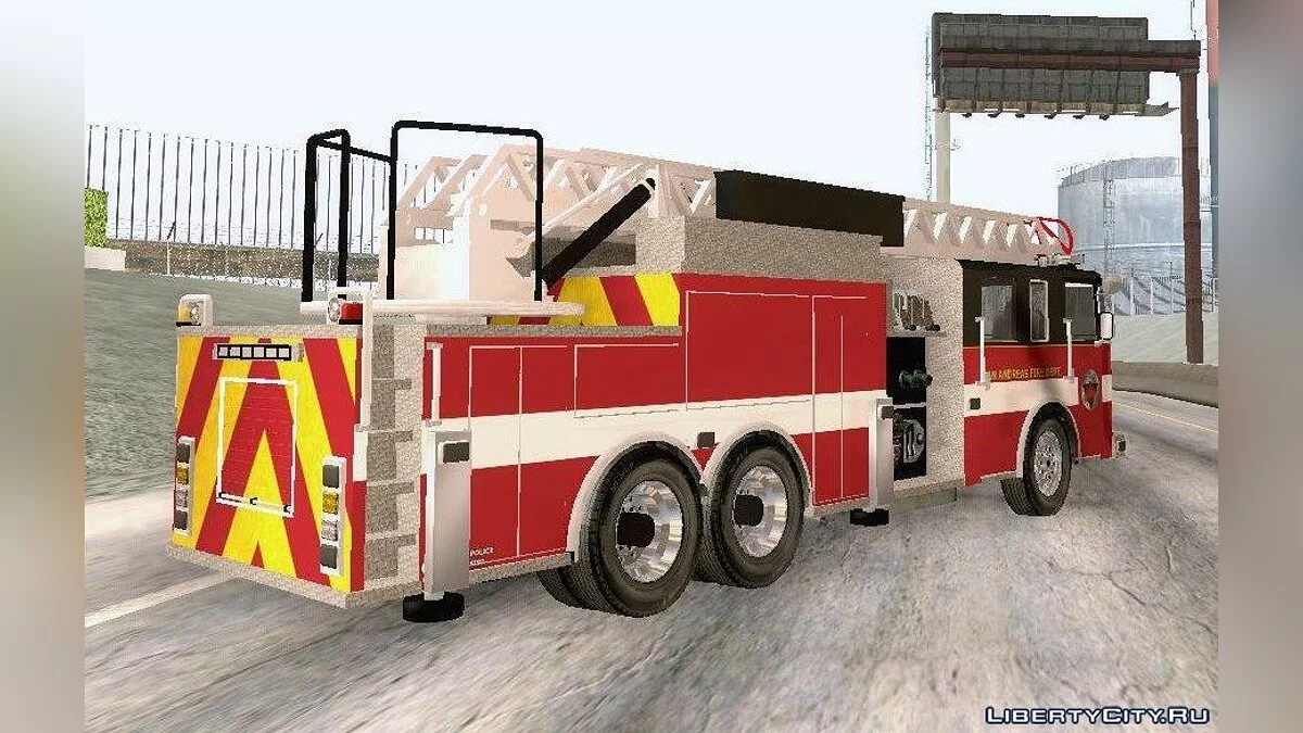 Pierce Firetruck Ladder SA Fire Department / GTA San Andreas