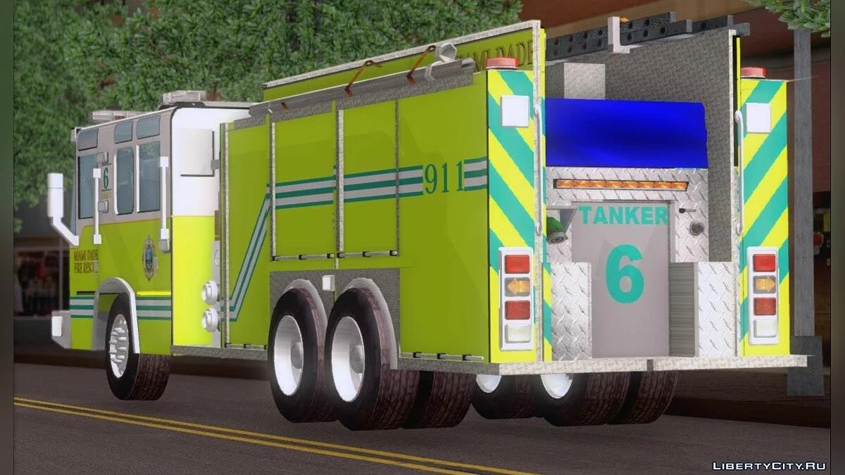 Pierce Quantum Miami Dade Fire Department Tanker 6 / GTA San Andreas