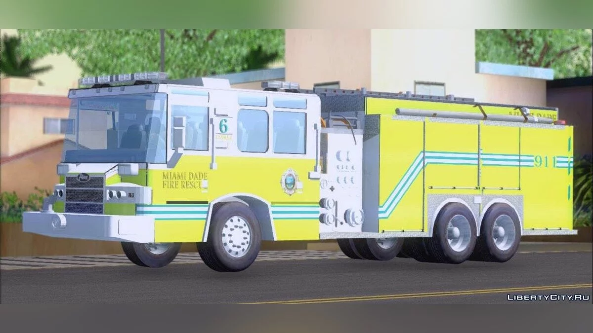 Pierce Quantum Miami Dade Fire Department Tanker 6 / GTA San Andreas