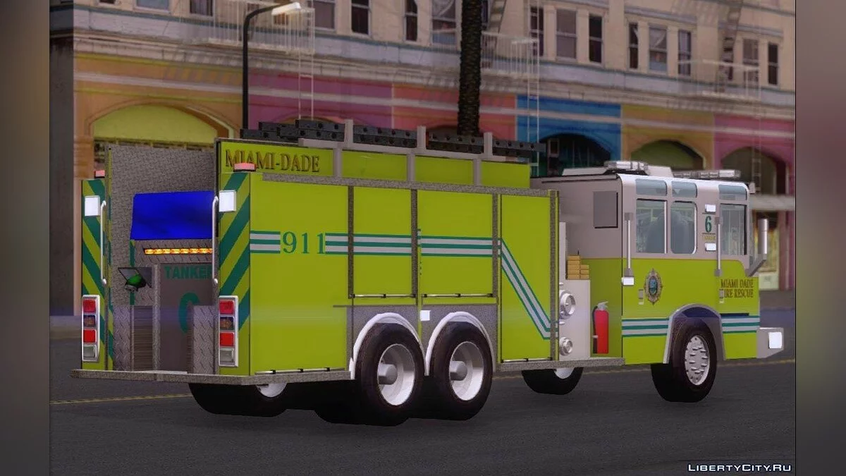 Pierce Quantum Miami Dade Fire Department Tanker 6 / GTA San Andreas