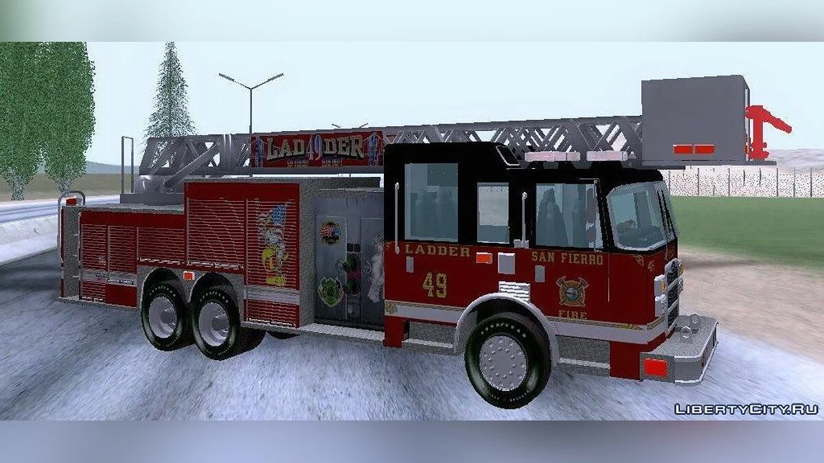 Pierce Rear Mount SFFD Ladder 49 / GTA San Andreas