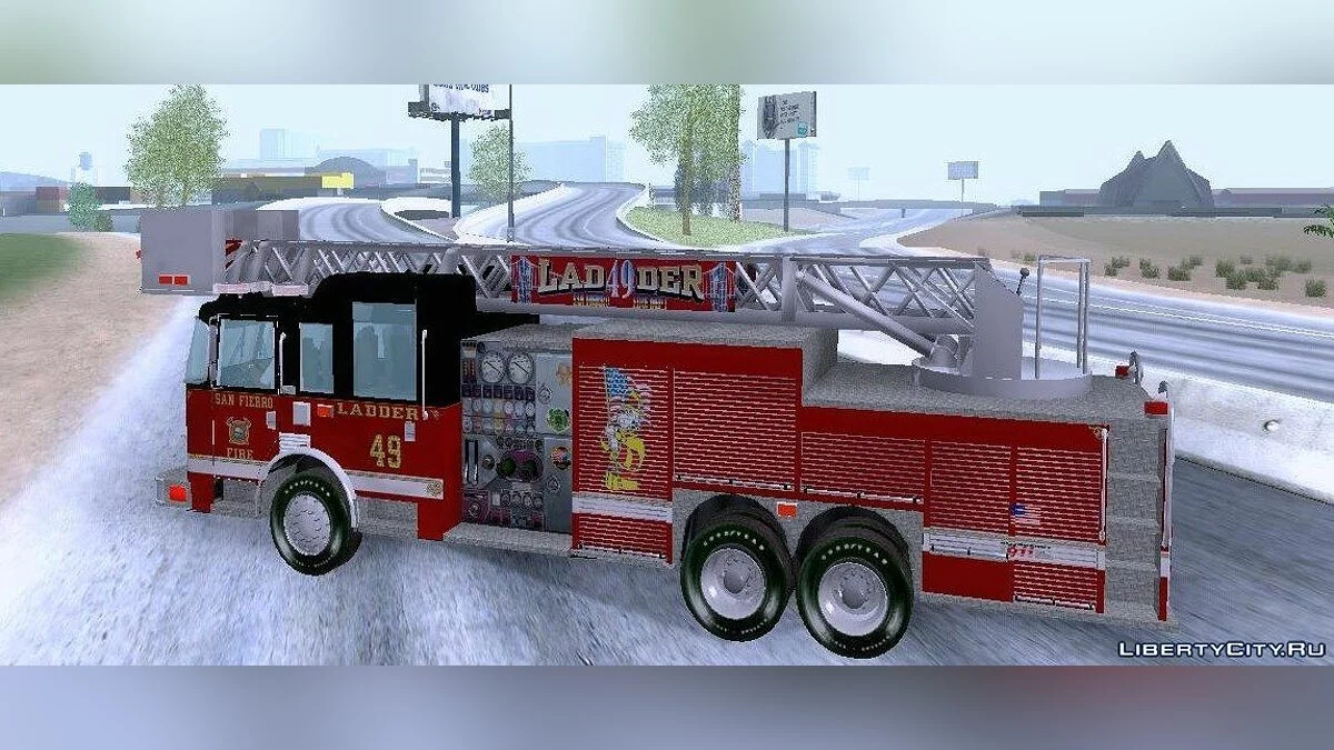 Pierce Rear Mount SFFD Ladder 49 / GTA San Andreas