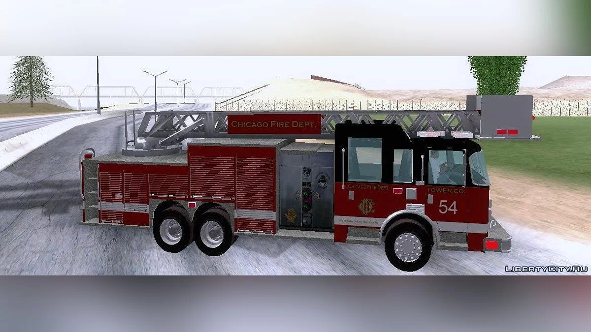 Pierce Tower Ladder 54 Chicago Fire Department / GTA San Andreas