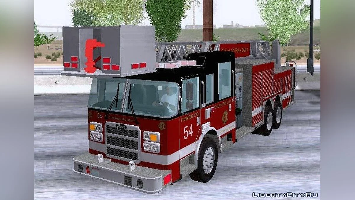 Pierce Tower Ladder 54 Chicago Fire Department / GTA San Andreas