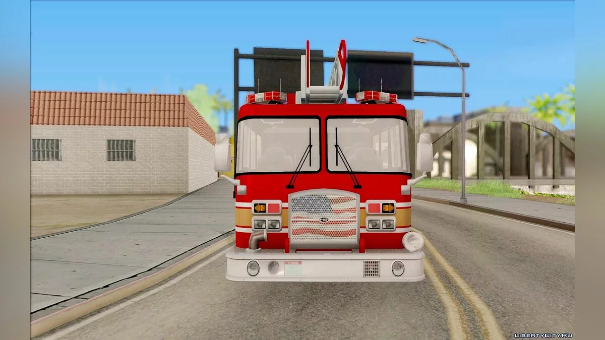 E-One Quint Rearmount SACFD Ladder 49 / GTA San Andreas