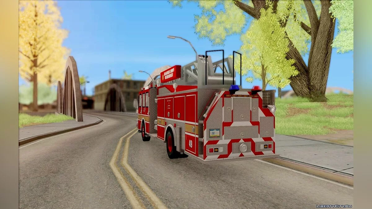 E-One Quint Rearmount SACFD Ladder 49 / GTA San Andreas