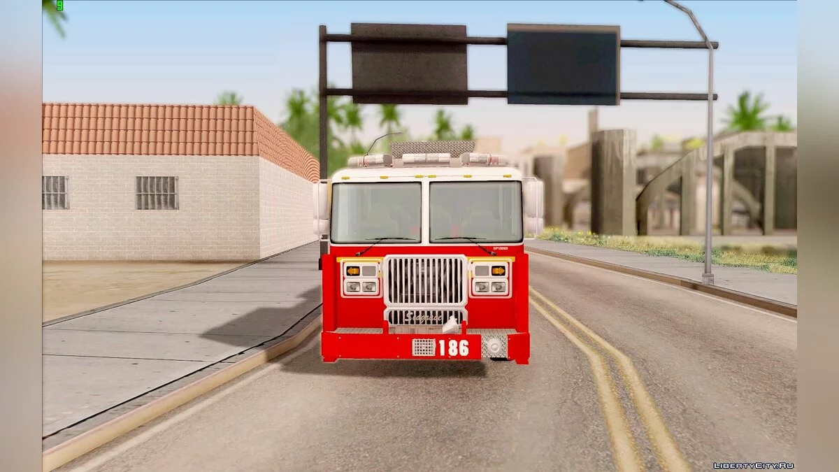 Seagrave Marauder F.D.N.Y. Tower Ladder 186 / GTA San Andreas