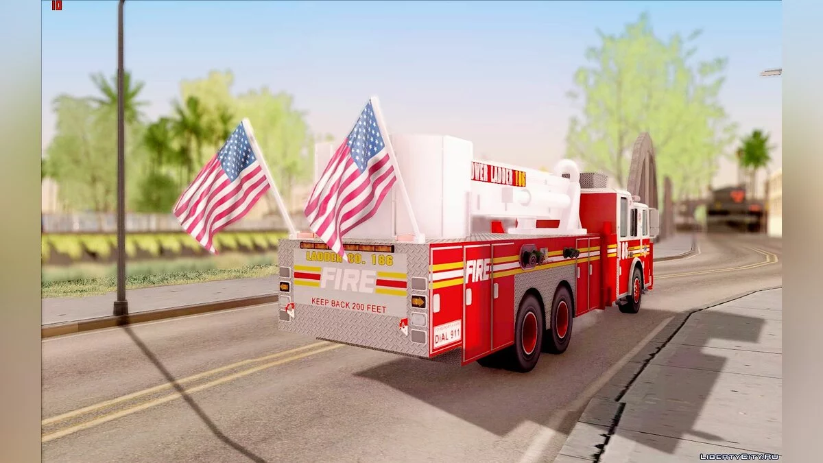 Seagrave Marauder F.D.N.Y. Tower Ladder 186 / GTA San Andreas