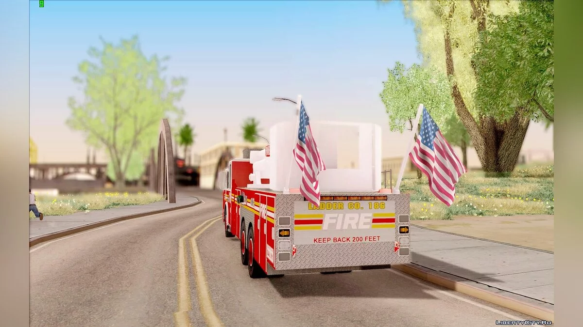 Seagrave Marauder F.D.N.Y. Tower Ladder 186 / GTA San Andreas