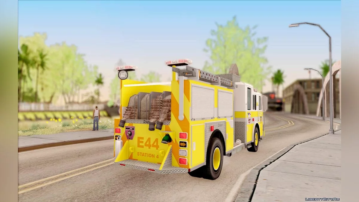 Seagrave Marauder II BCFD Engine 44 Yellow / GTA San Andreas