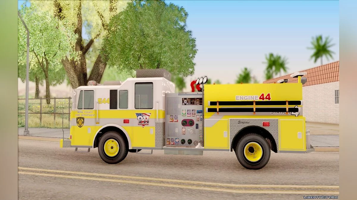 Seagrave Marauder II BCFD Engine 44 Yellow / GTA San Andreas