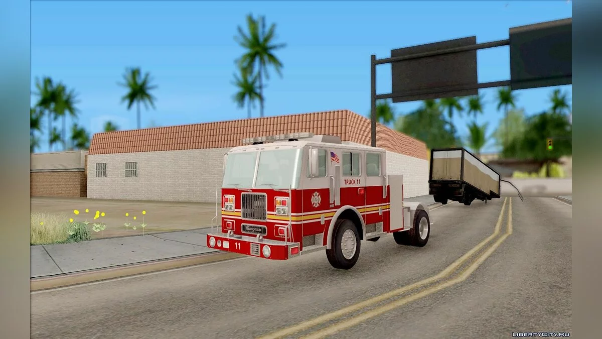 Seagrave Tiller Truck / GTA San Andreas