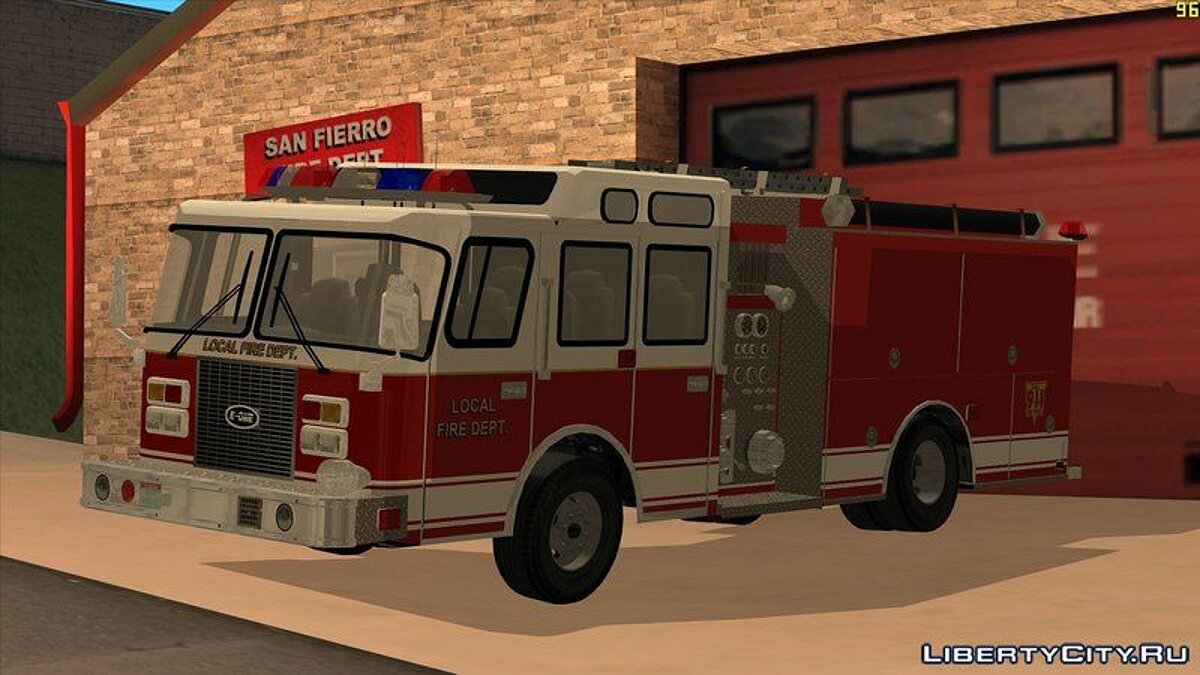 Замена машины Fire Truck (firetruk.dff, firetruk.dff) в GTA San Andreas  (110 файлов) / Файлы отсортированы по скачиваниям в порядке возрастания