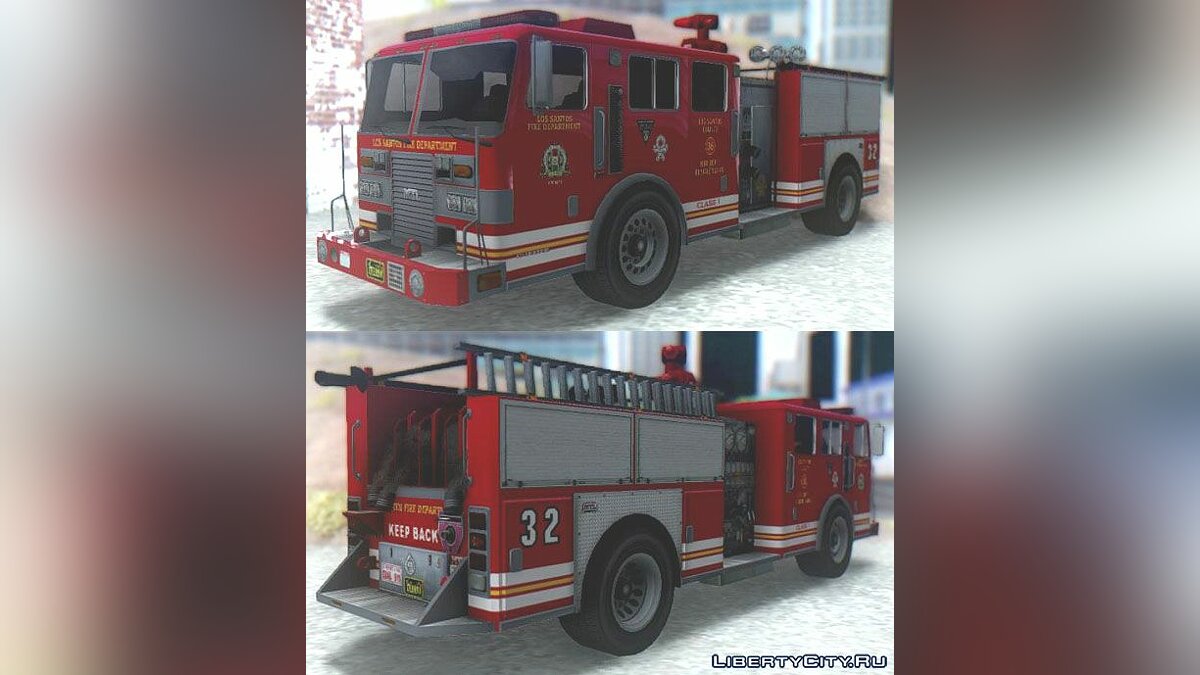 Скачать GTA V MTL Firetruck для GTA San Andreas