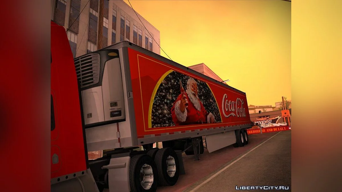 Грузовик Кока-Кола Kenworth W900 + Новогодние трейлеры / GTA San Andreas