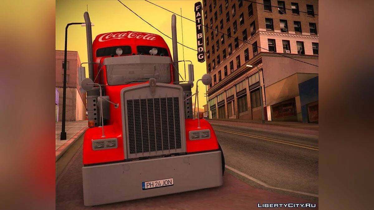 Грузовик Кока-Кола Kenworth W900 + Новогодние трейлеры / GTA San Andreas