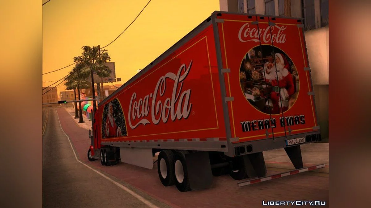 Грузовик Кока-Кола Kenworth W900 + Новогодние трейлеры / GTA San Andreas