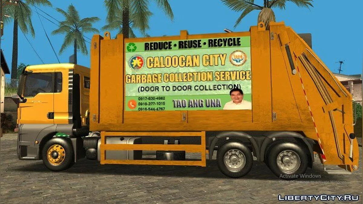 MAN TGS 18.320 Garbage Truck Philippines Quezon City / GTA San Andreas