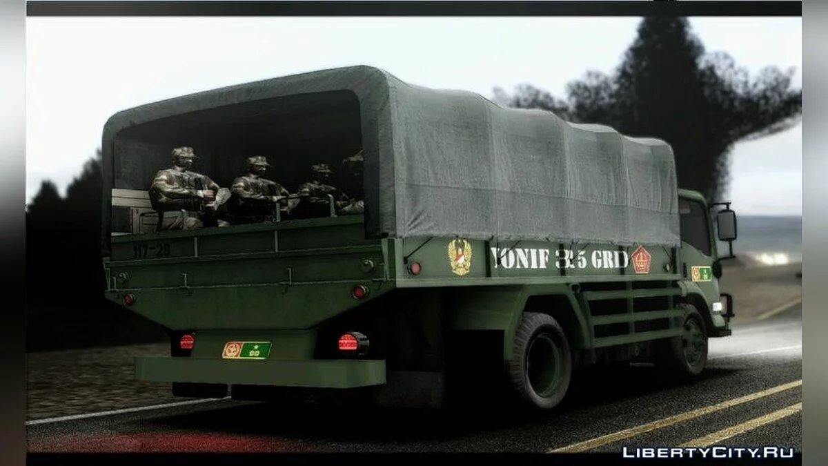 Грузовик Isuzu NPS TNI AD в индонезийском стиле / GTA San Andreas