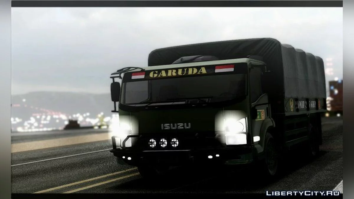 Грузовик Isuzu NPS TNI AD в индонезийском стиле / GTA San Andreas