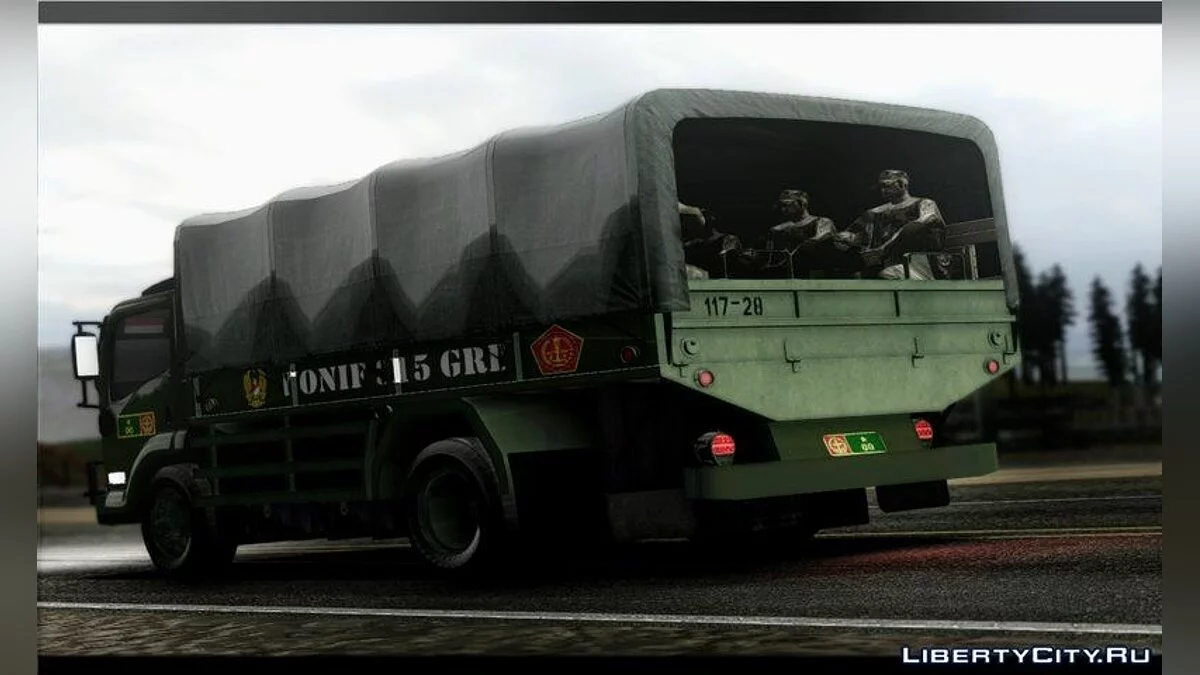 Грузовик Isuzu NPS TNI AD в индонезийском стиле / GTA San Andreas