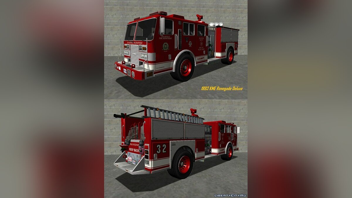 Замена машины Fire Truck (firetruk.dff, firetruk.dff) в GTA San Andreas  (110 файлов) / Файлы отсортированы по скачиваниям в порядке возрастания