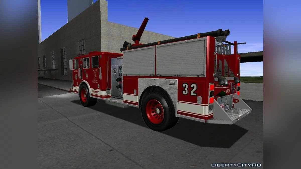 1993 KME Renegade Deluxe US Navy Firetruck v1.0 / GTA San Andreas
