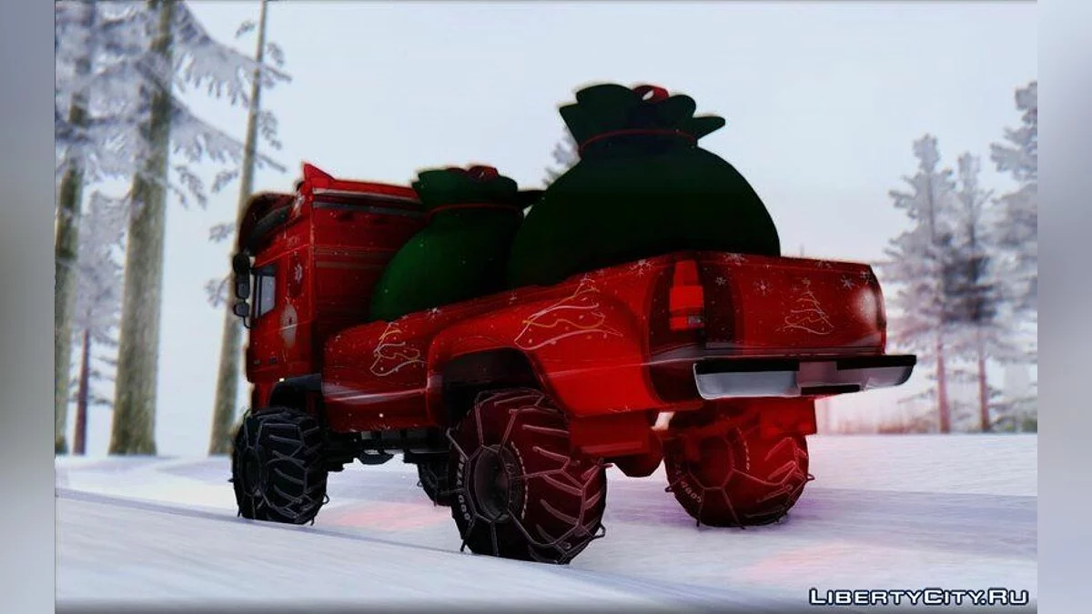 Грузовик DAF в рождественском стиле / GTA San Andreas
