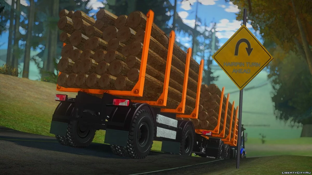 Mercedes-Benz Zetros 2733 Лесовоз и прицеп лесовоз / GTA San Andreas